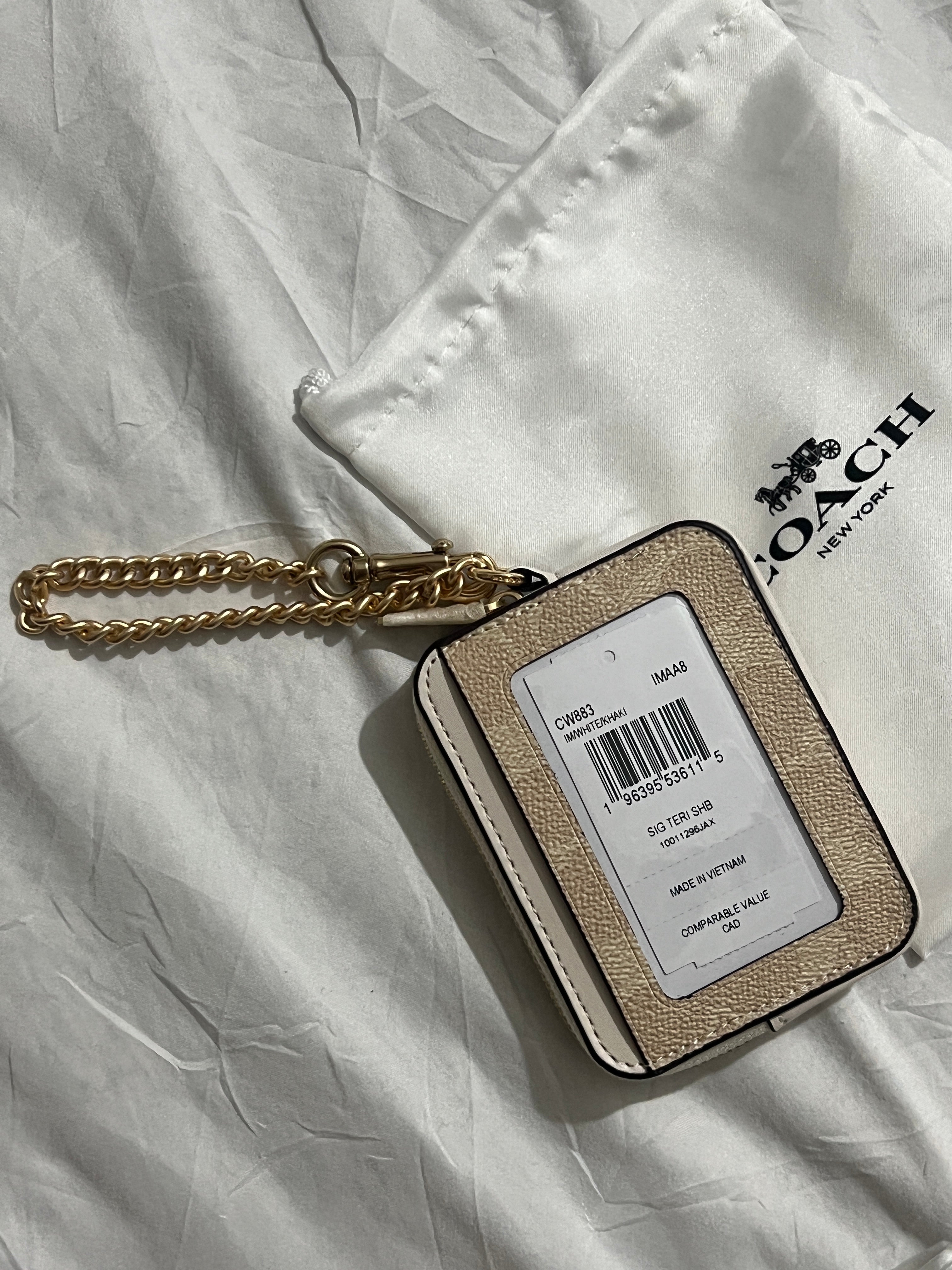 Coach Signature Canvas with white Trim