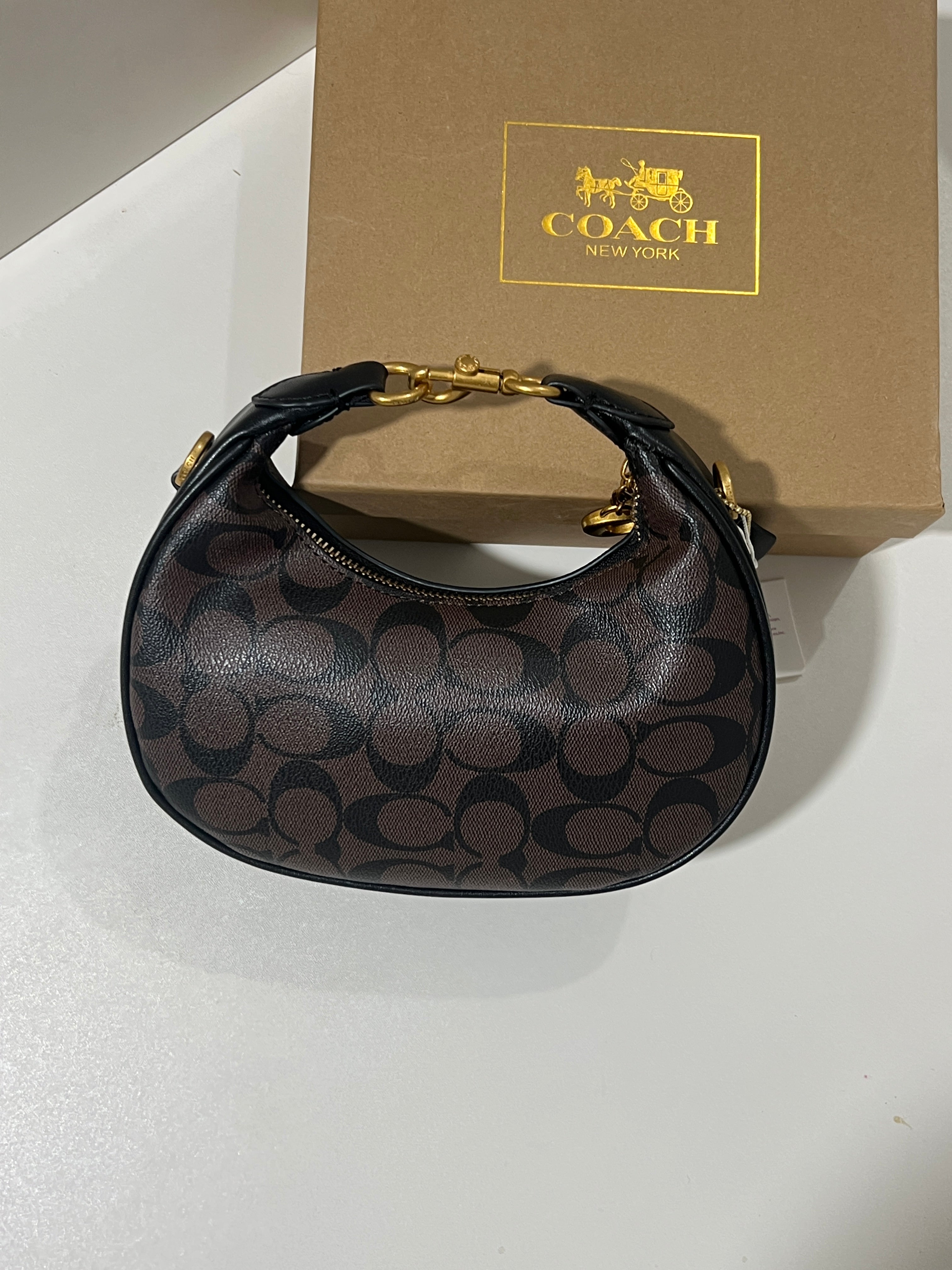 COACH JONIE BAG DARK BROWN