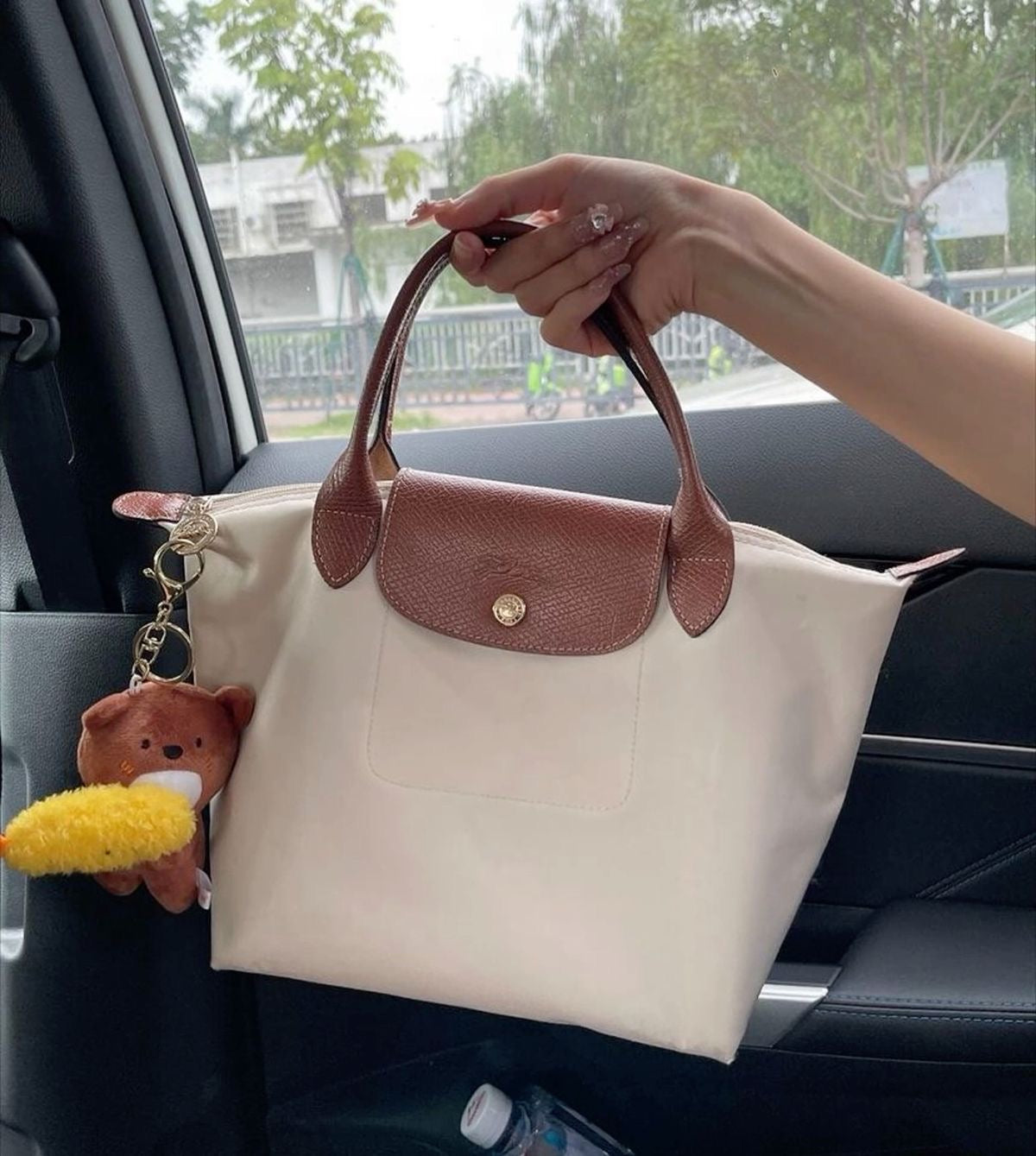 Longchamp Handbag Small - PAPER WHITE (WITH BRAND LOGO)