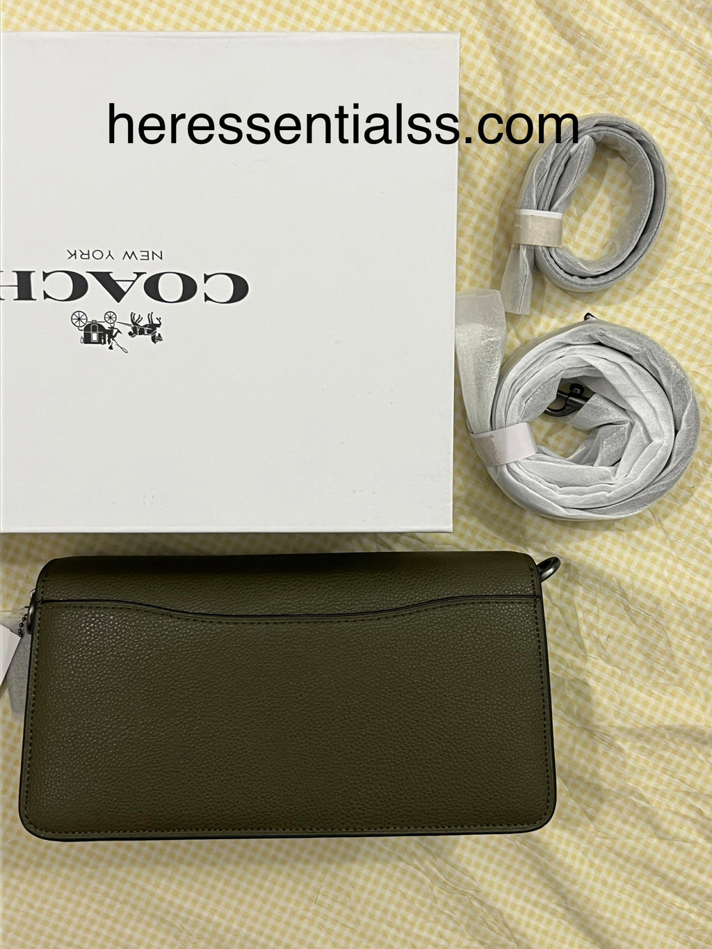 GREEN COACH TAB 26 BAG (WITH STRAPS & BOX)