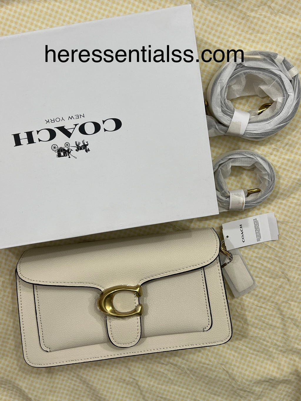 WHITE COACH TAB 26 BAG (WITH STRAPS & BOX)