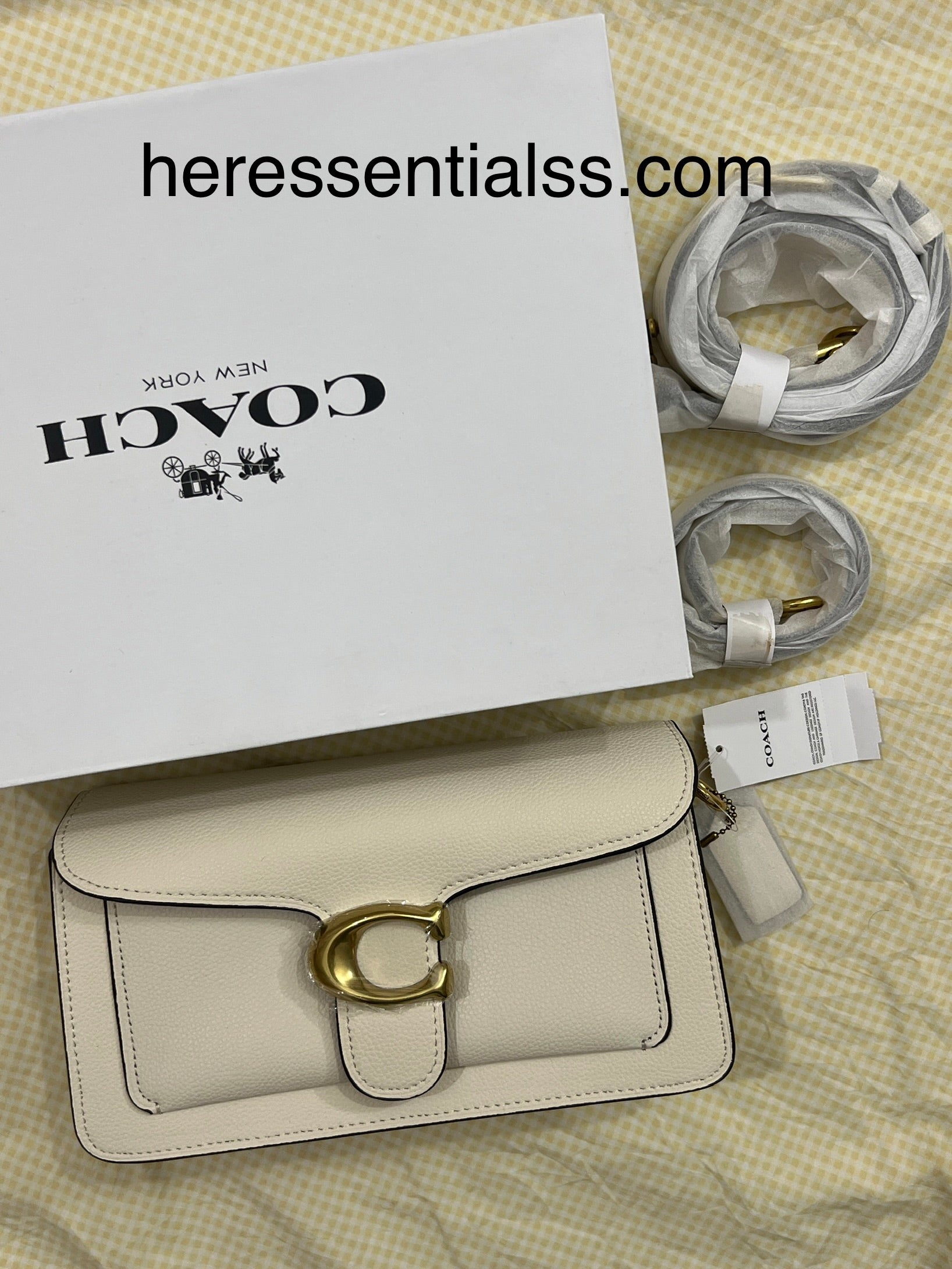 WHITE COACH TAB 26 BAG (WITH STRAPS & BOX)