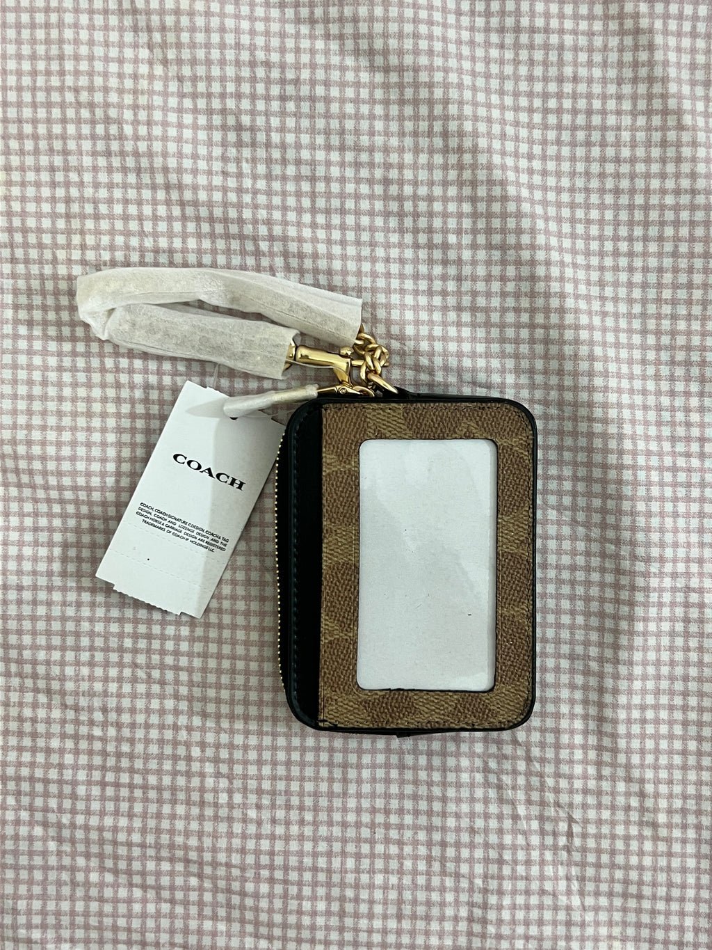 Coach Zip Card Case in Signature Canvas