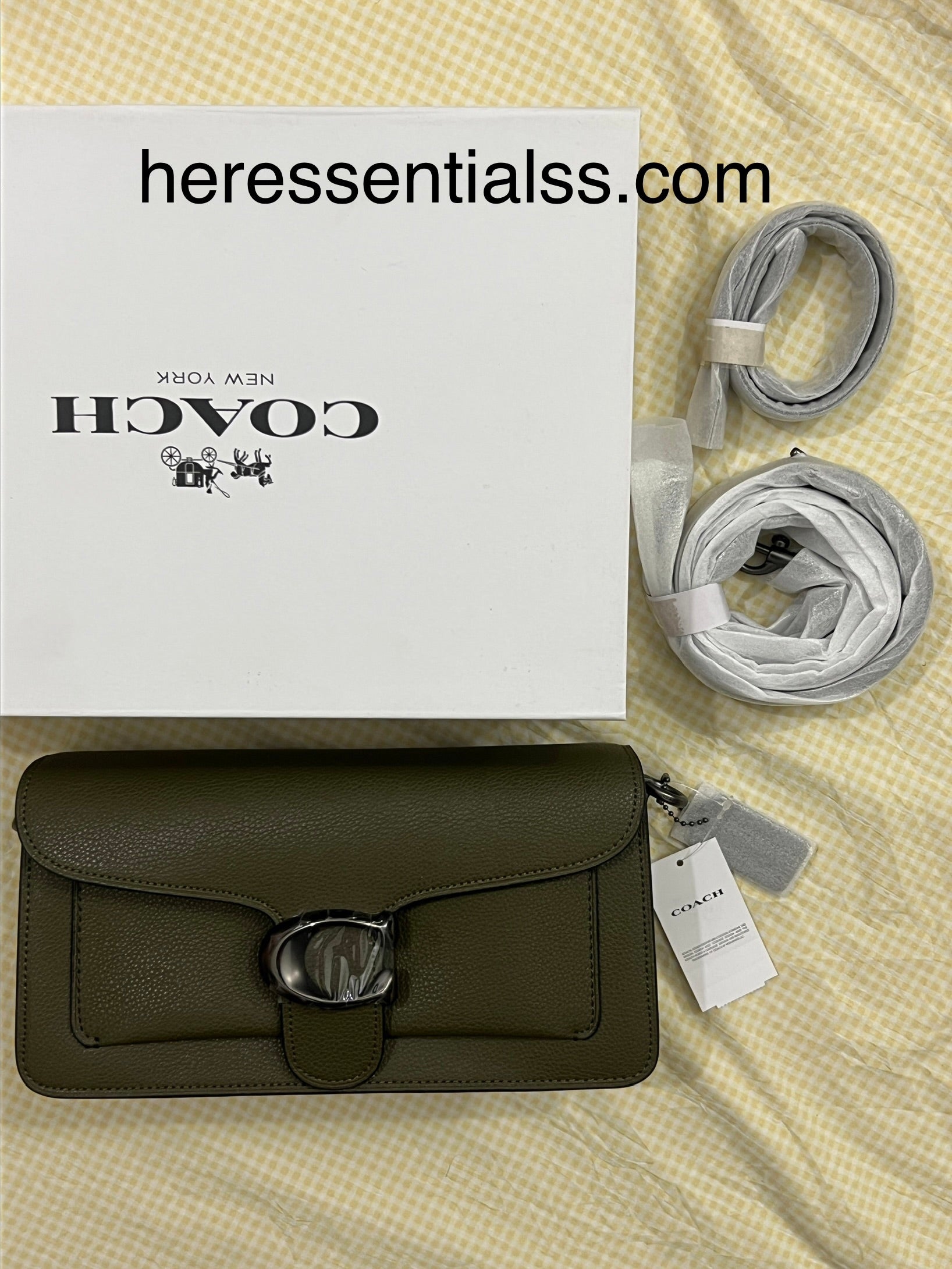 GREEN COACH TAB 26 BAG (WITH STRAPS & BOX)