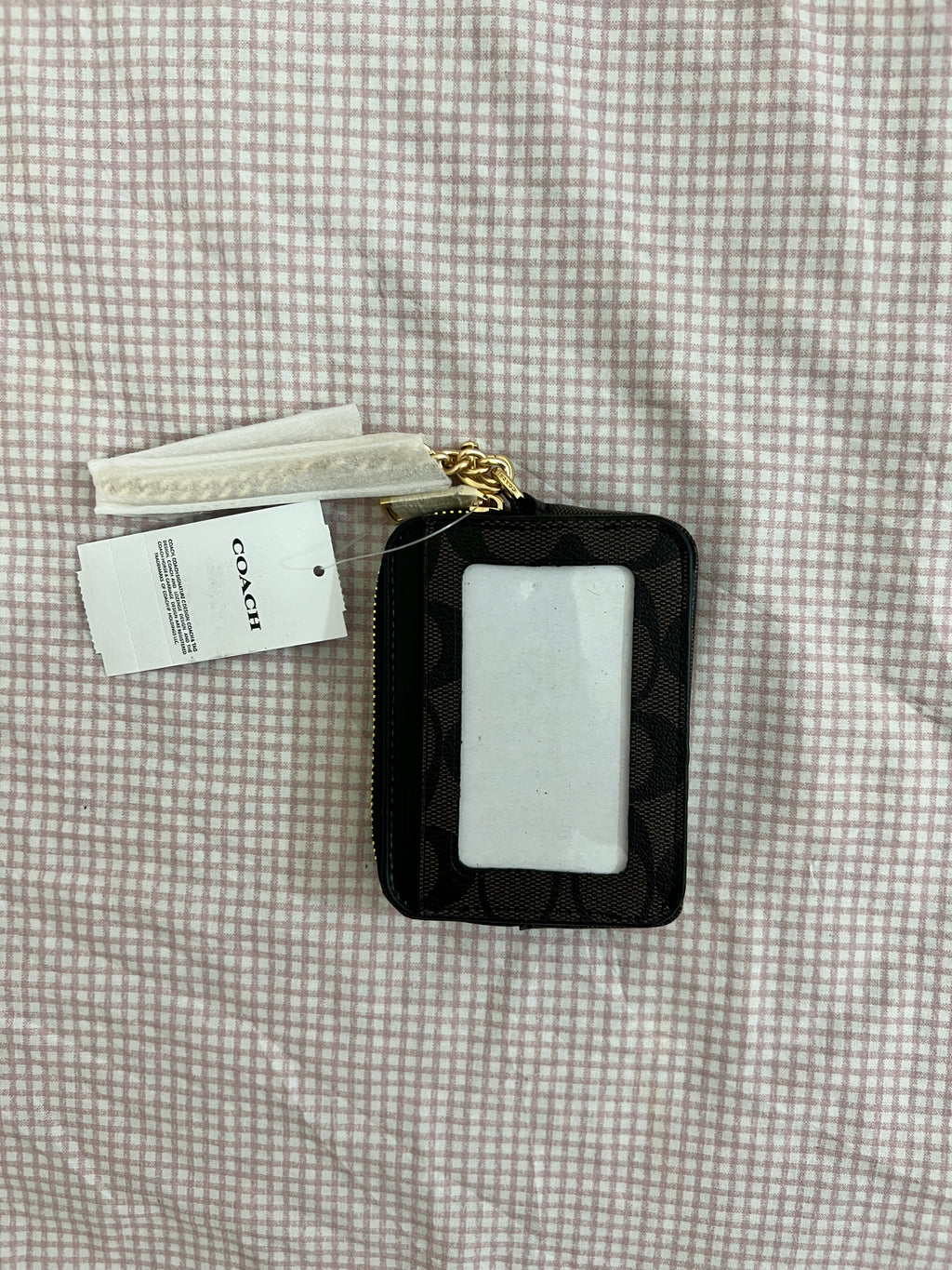 Coach Zip Card Case in Signature Canvas