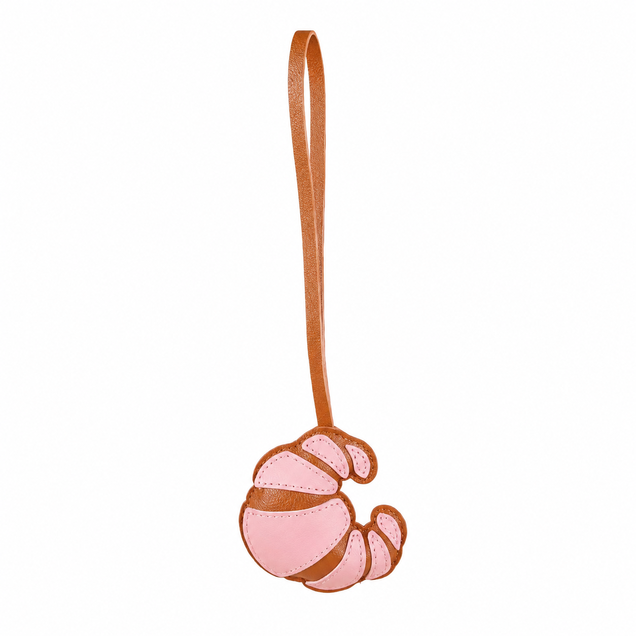 CROISSANT LEATHER BAG CHARM