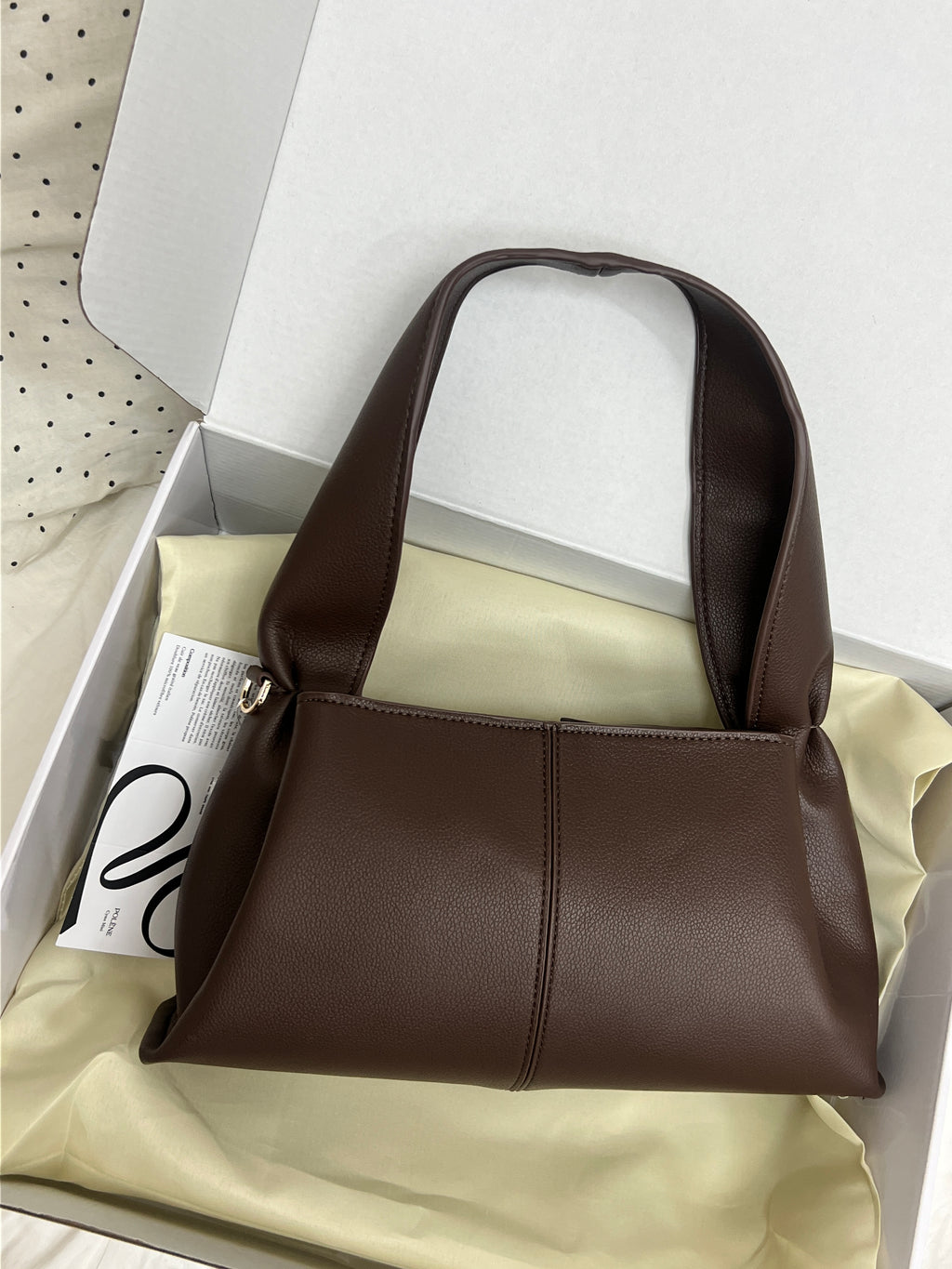 Polène Cyme Mini Shoulder Bag – Chocolate Brown