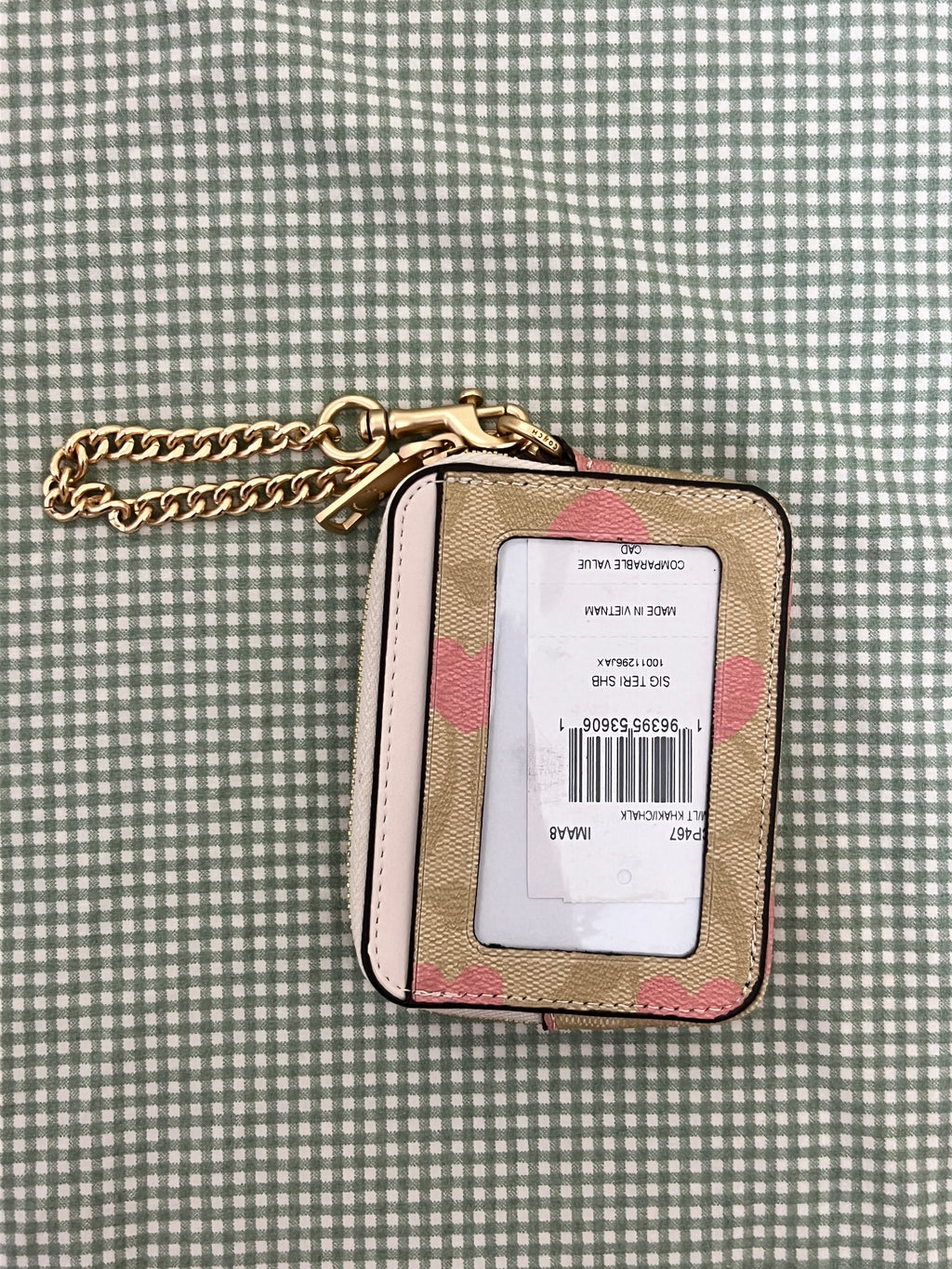 Coach Zip Card Case in Signature Canvas