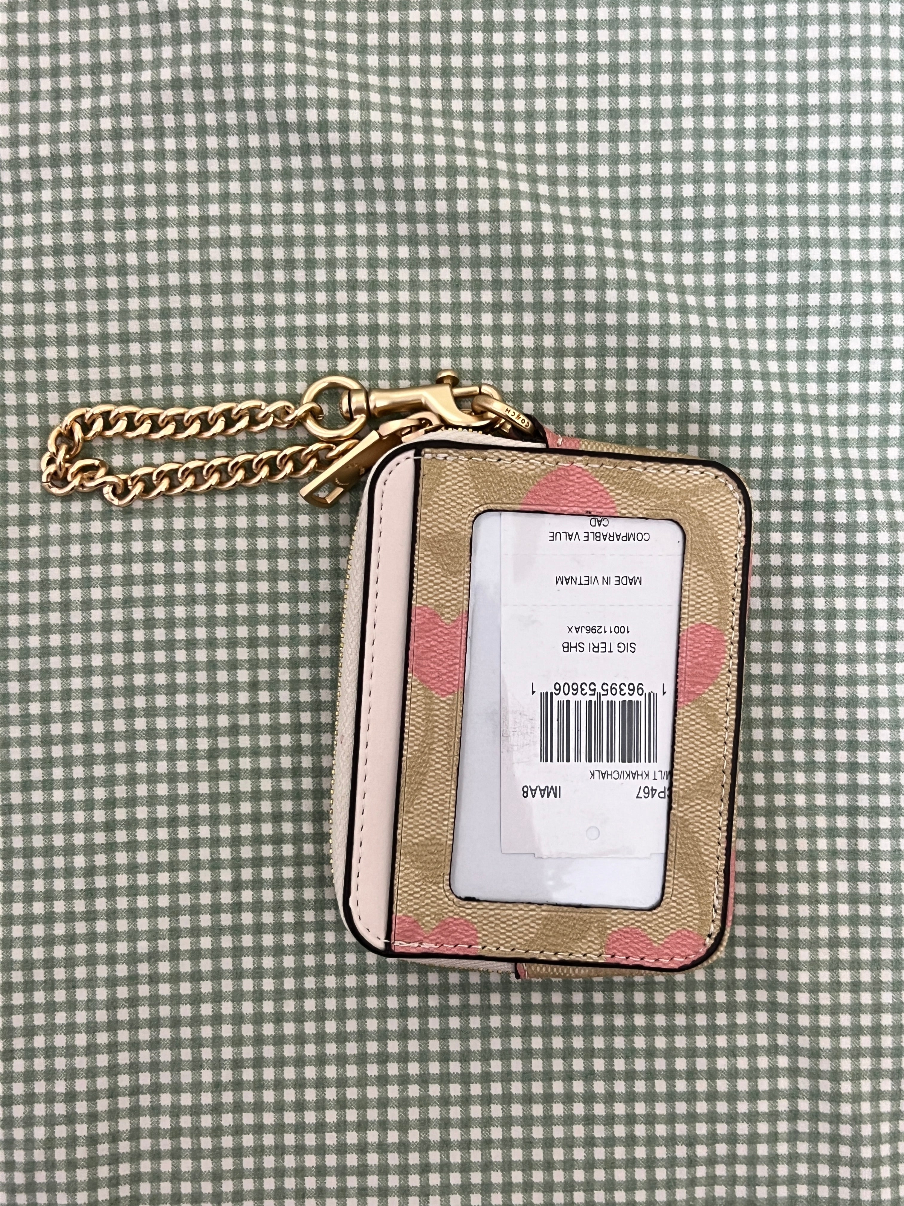 Coach Zip Card Case in Signature Canvas