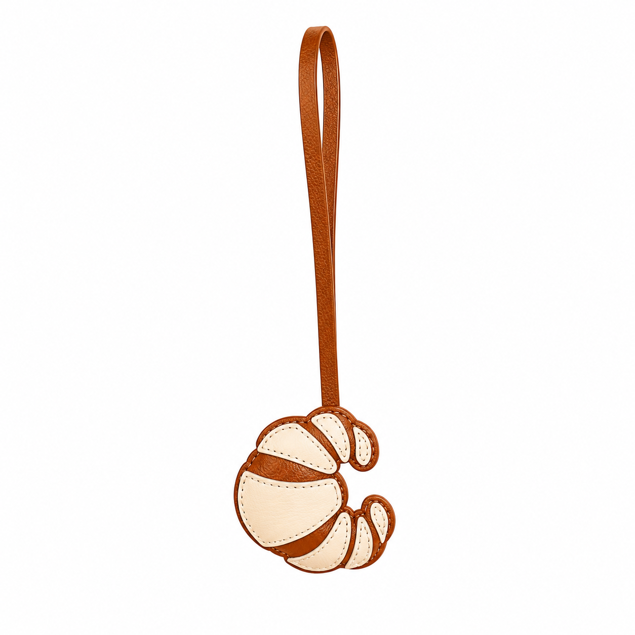 CROISSANT LEATHER BAG CHARM