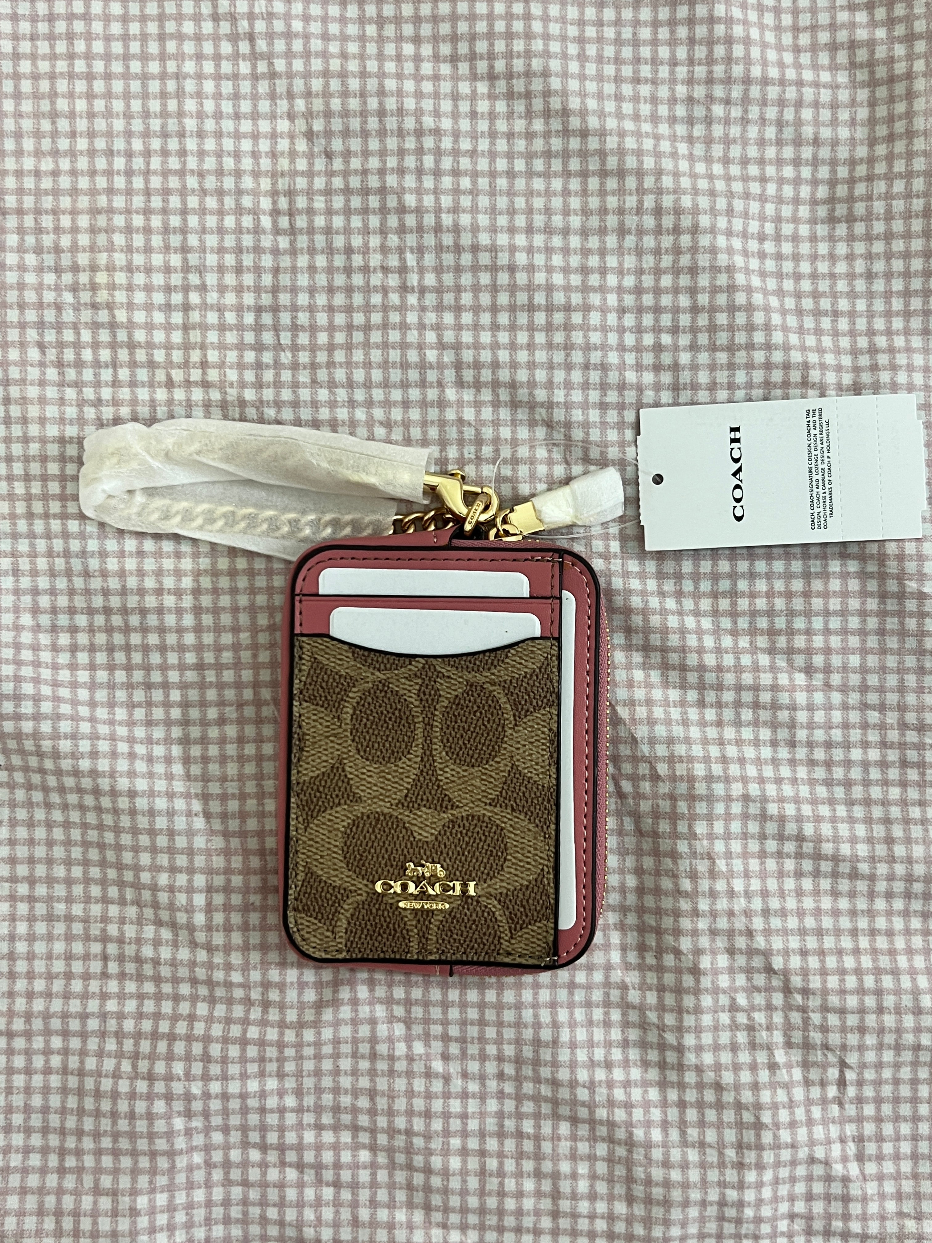 Coach Zip Card Case in Signature Canvas
