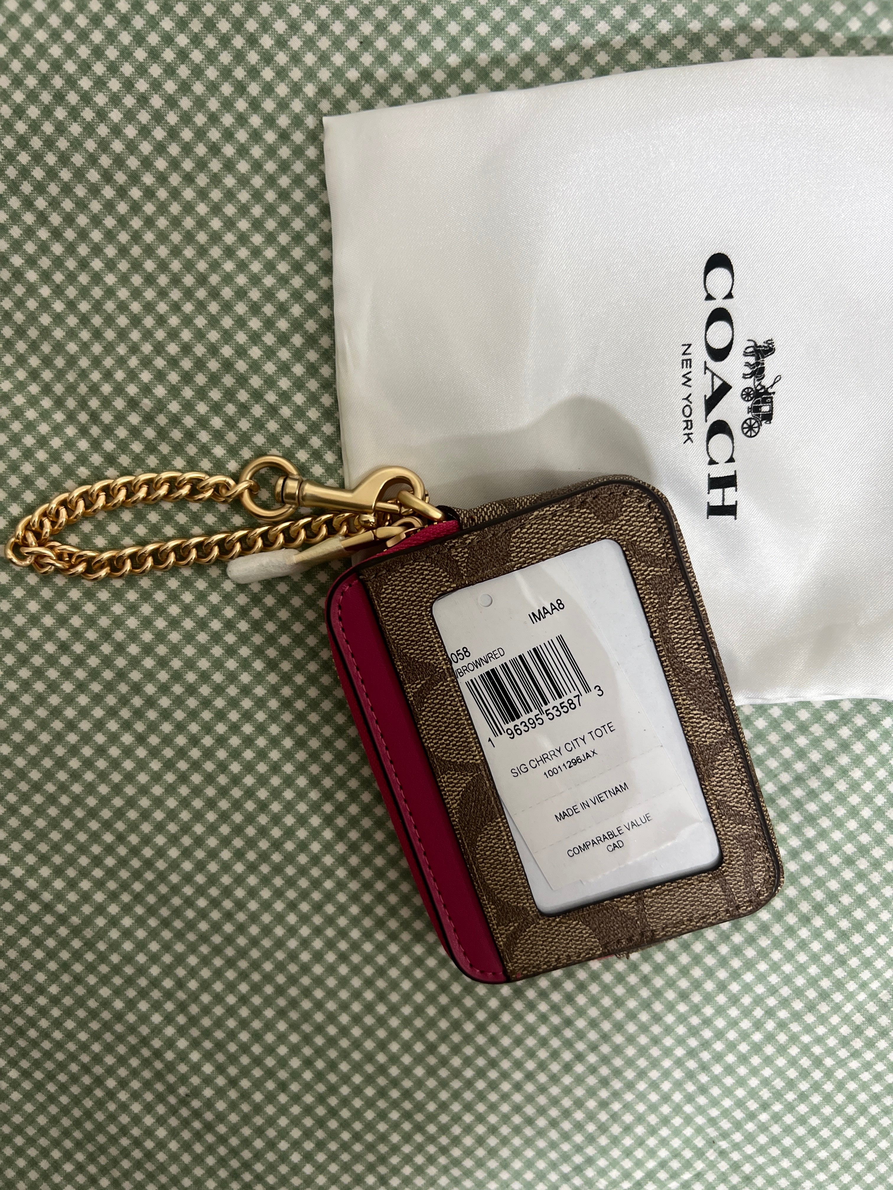 Coach Signature Canvas with Red Trim