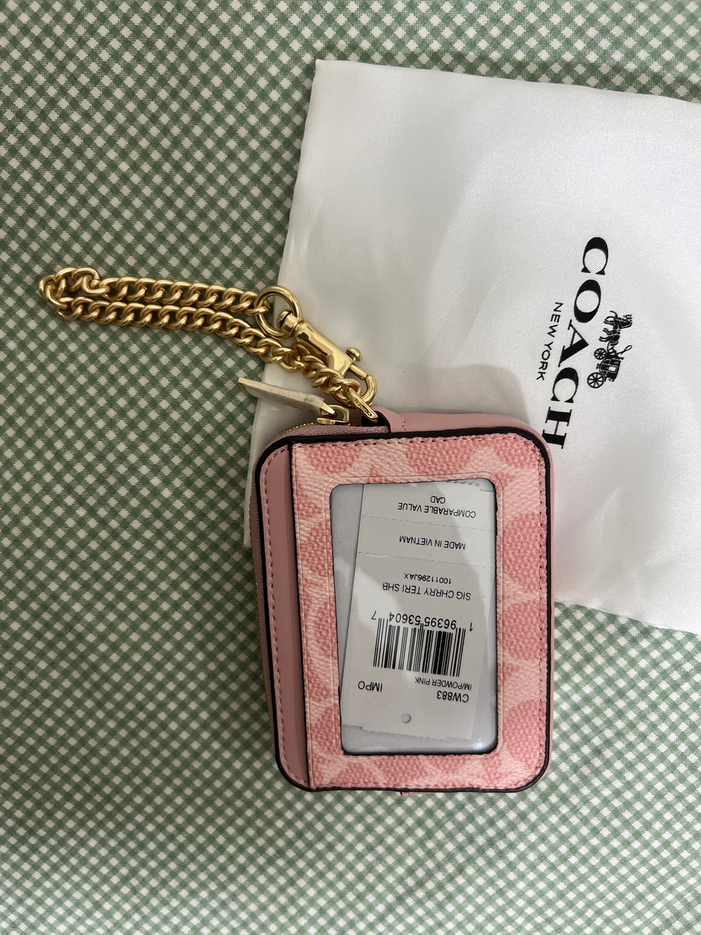 Coach Zip Card Case in Signature Canvas