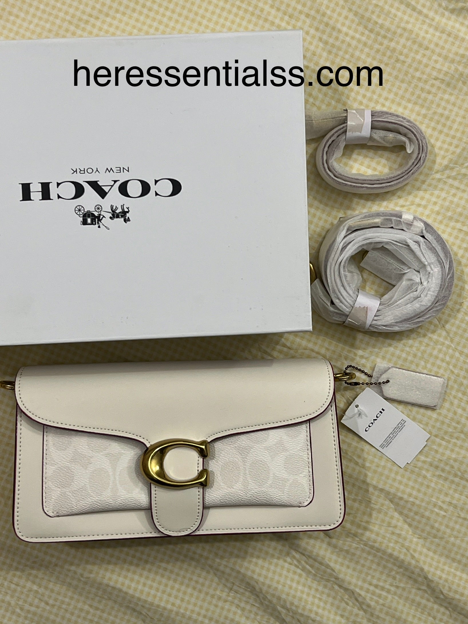 WHITE COACH TAB 26 BAG (WITH STRAPS & BOX)