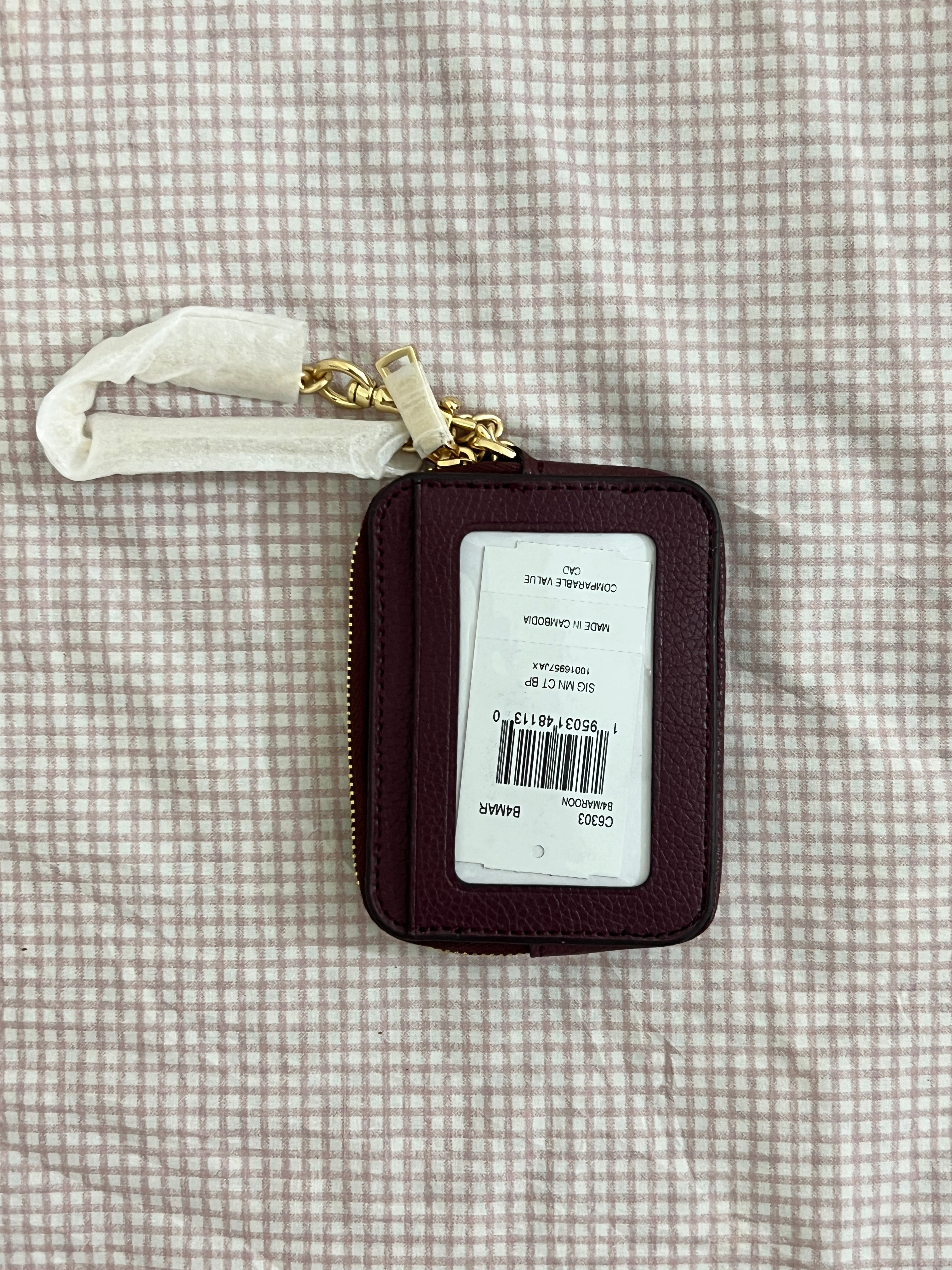 Coach Zip Card Case in Signature Canvas
