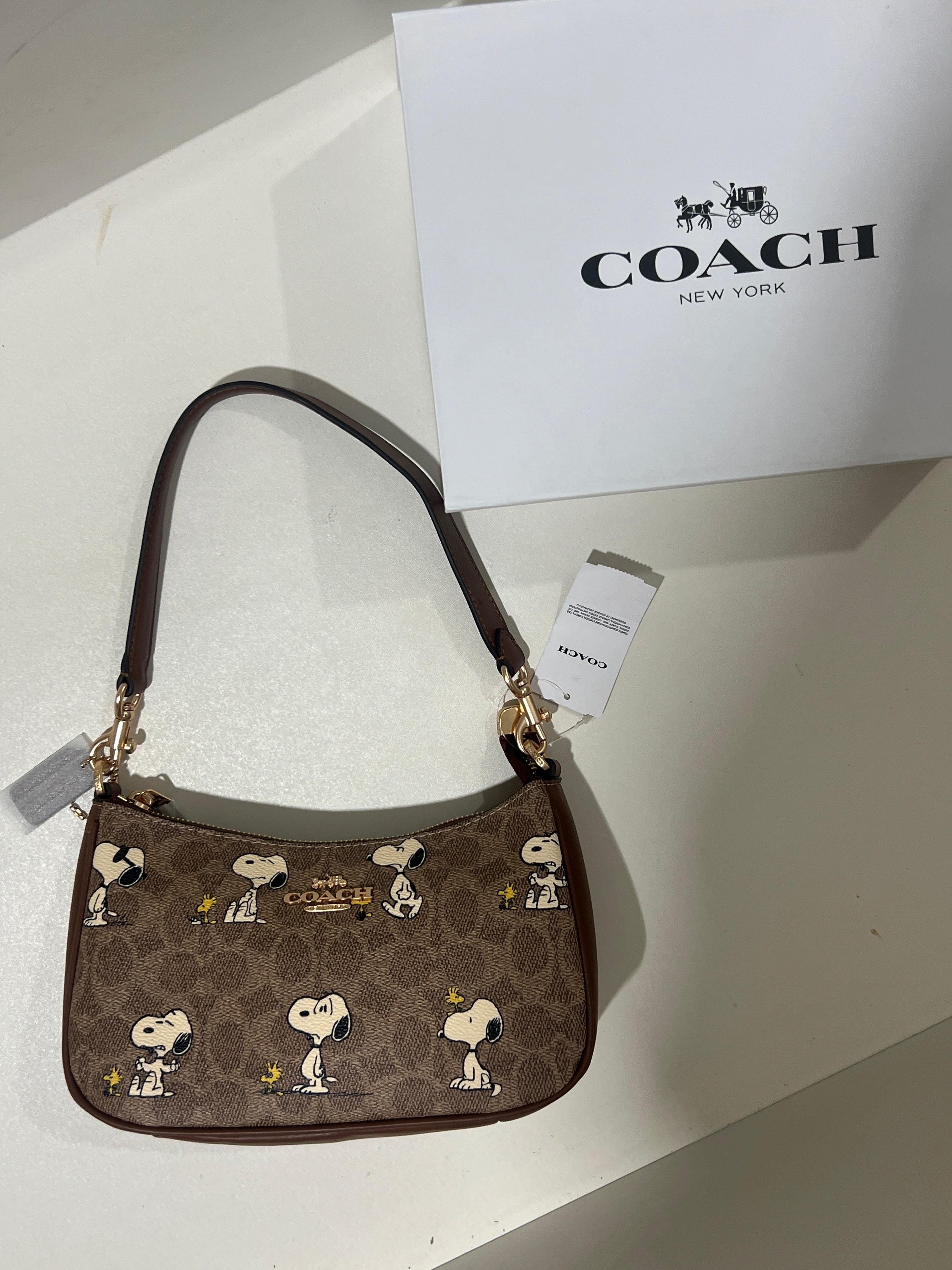 Coach Peanuts Teri Shoulder Bag (with Box and long strap)