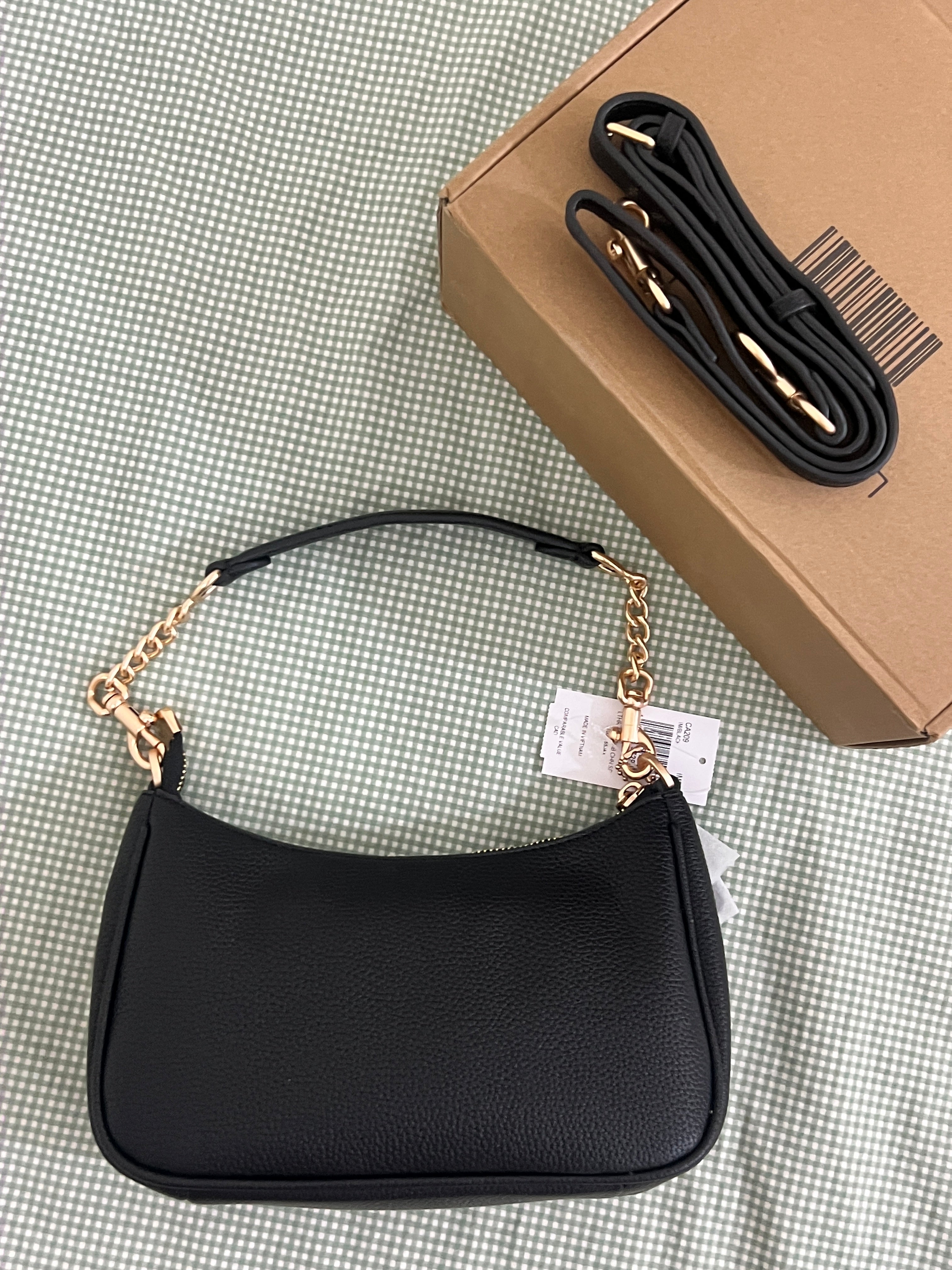 Coach Teri  Black Shoulder Bag (with Box and long strap)