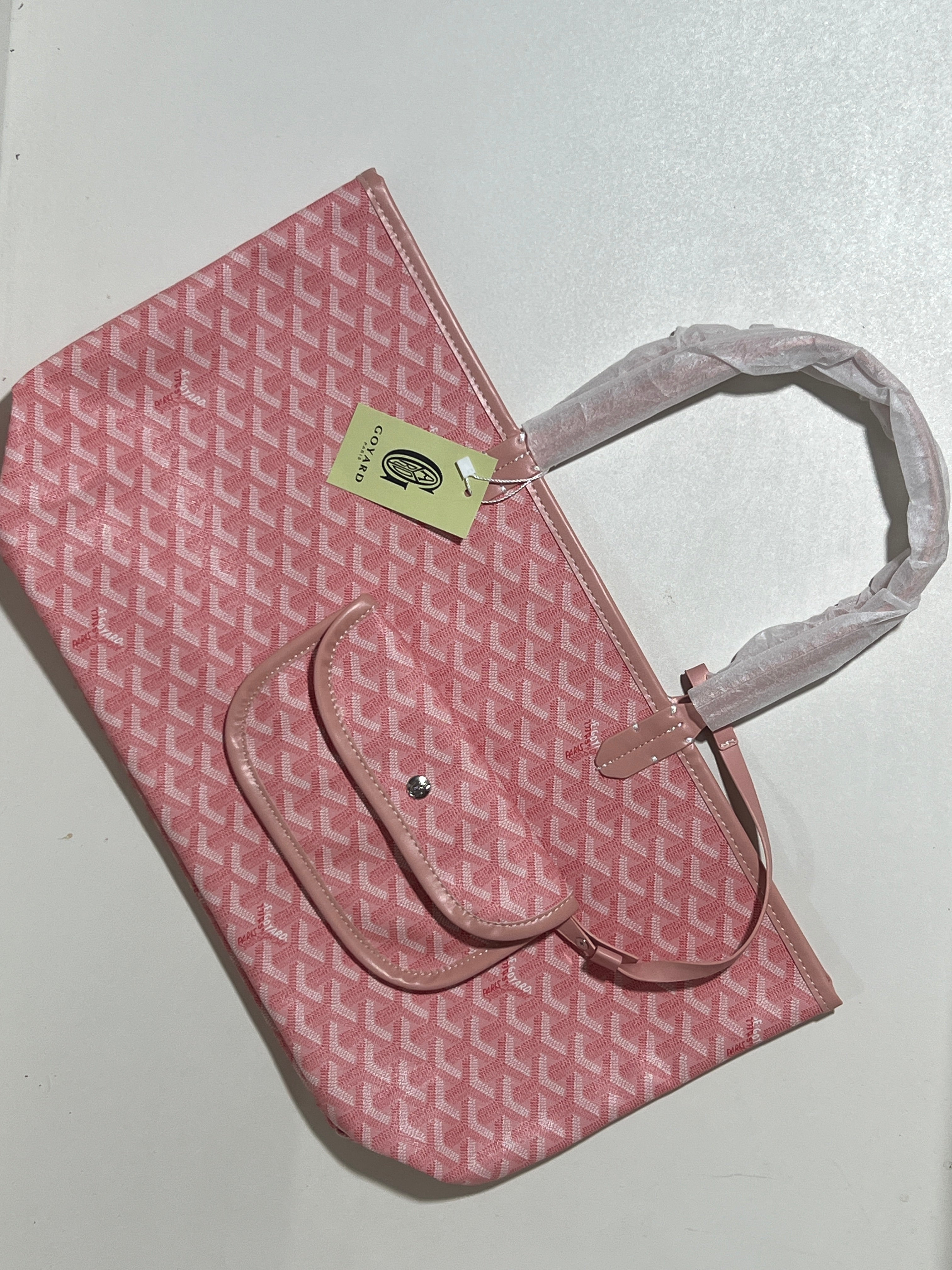 Goyard Tote Bag – Baby Pink (Large With Pouch)
