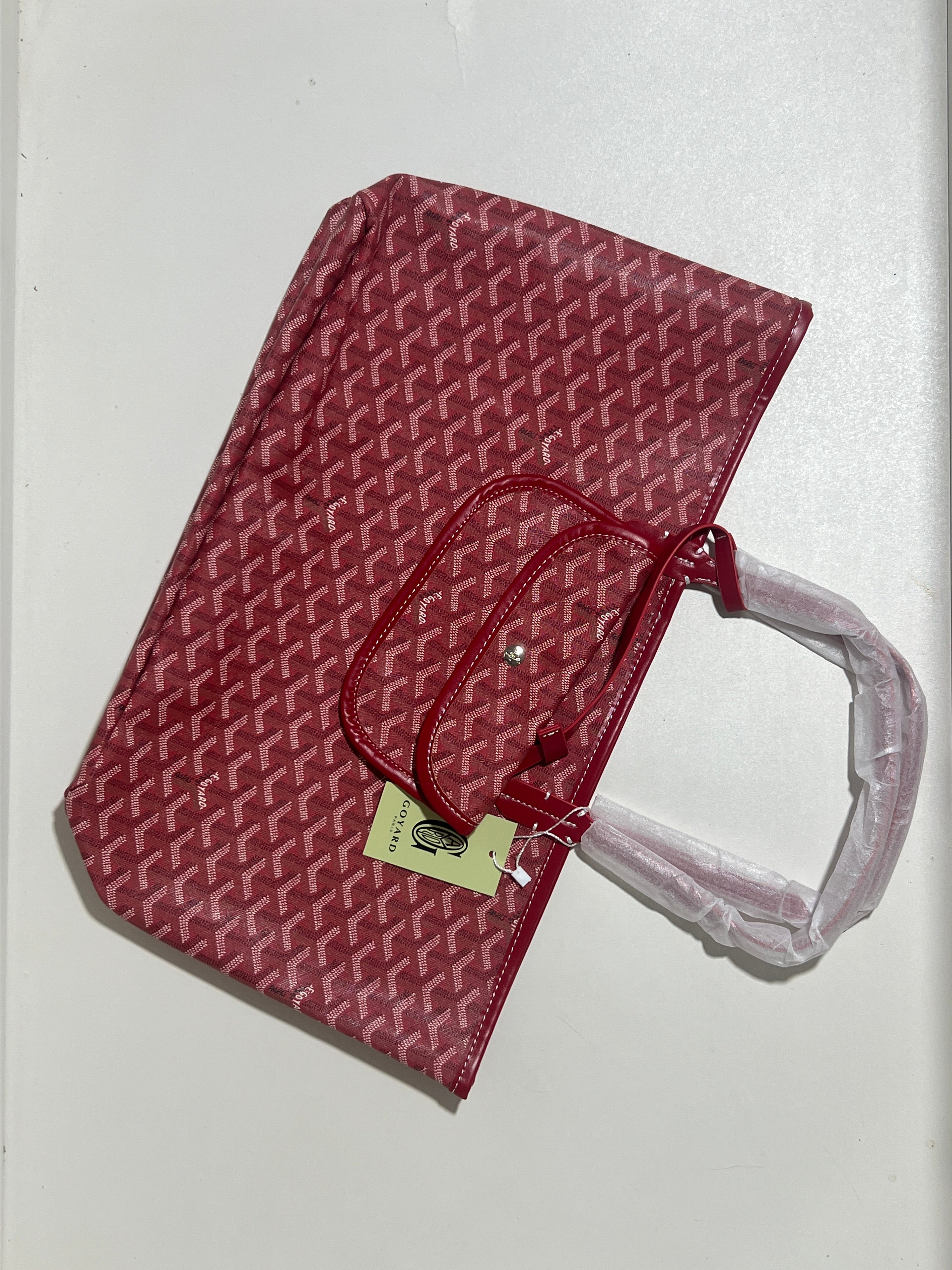 Goyard Tote Bag – Red (Large With Pouch)