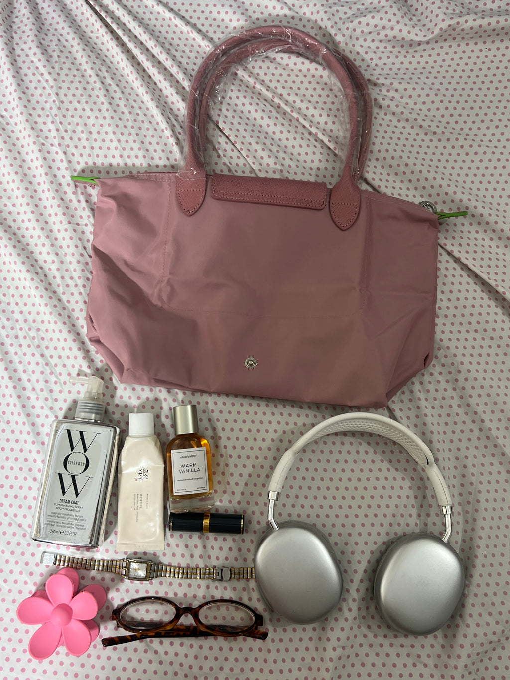 Longchamp Tote Medium - Marshmallow Pink (WITH BRAND LOGO)
