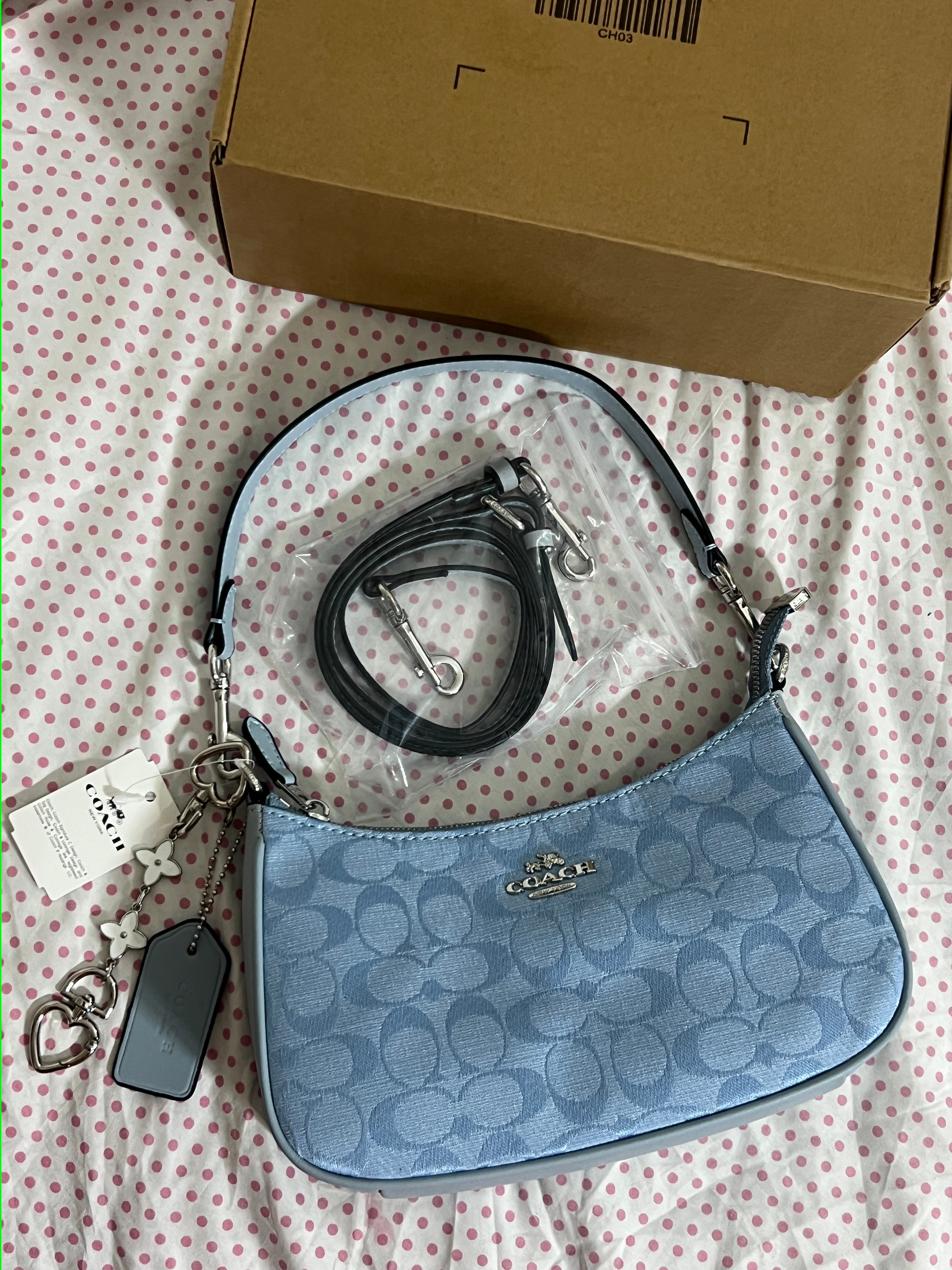 Coach Teri Shoulder Bag (with Box, Charm and  long strap)