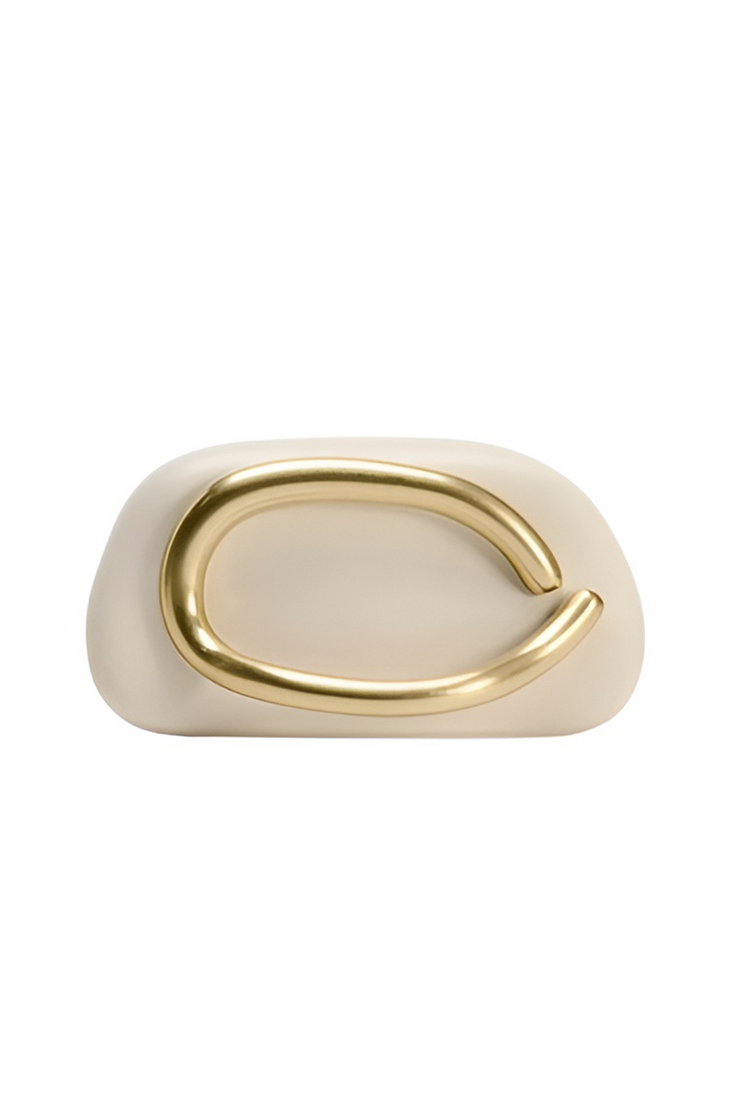 ZARA VIRAL CLUTCH with chain - White