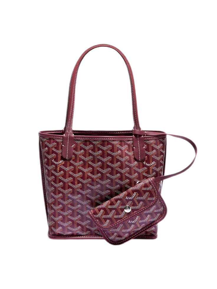 Goyard Tote Bag - Burgundy (Medium with Pouch)