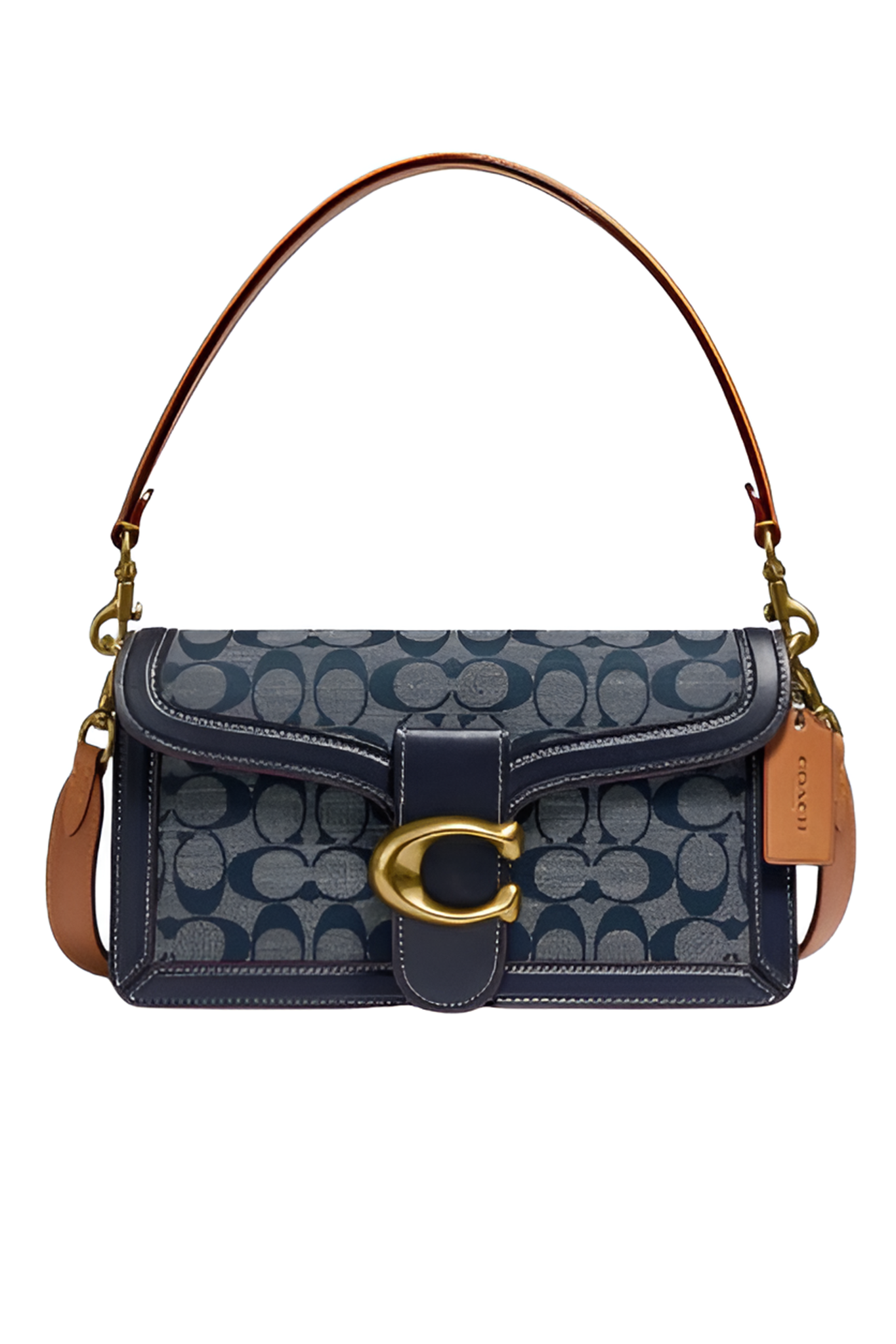 Signature Chambray Coach Shoulder Bag (WITH BOX)