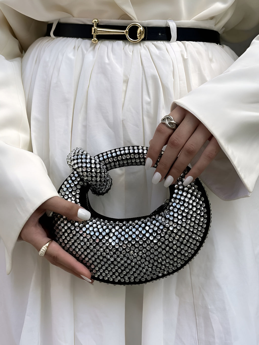 JW PIE Inspired Rhinestone Bag (Crystal)